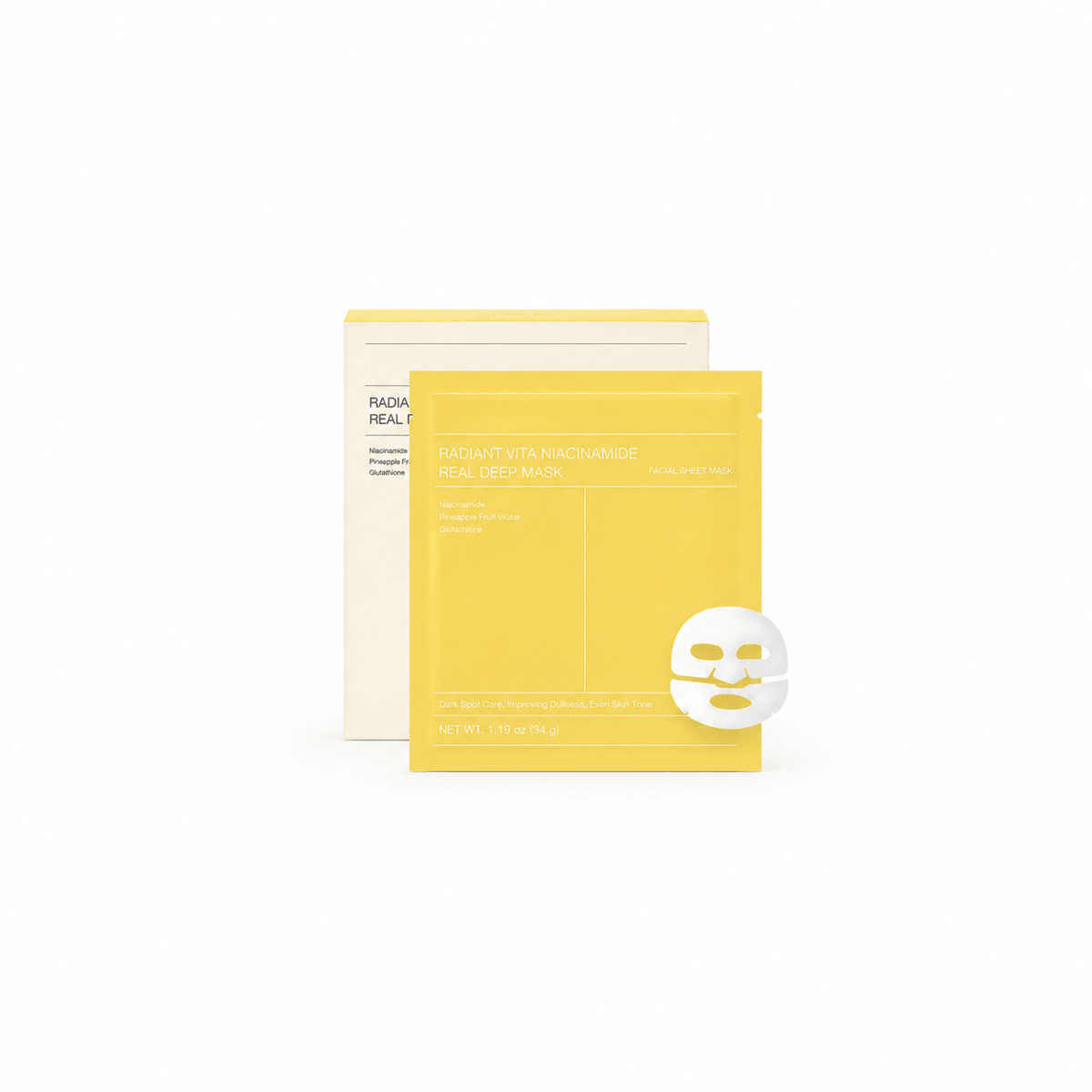 Masque Niacinamide - Unifie le Teint, Réduit les Tâches & Illumine - Sayuki