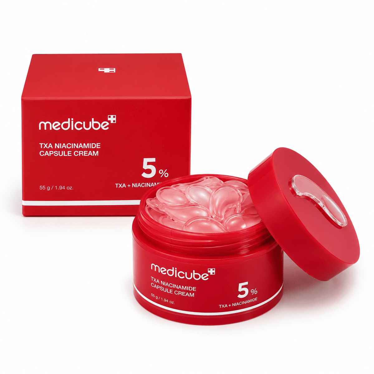 Medicube TXA Niacinamide capsule cream Sayuki, crème anti-taches éclat coréenne