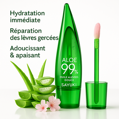 Gloss à lèvres aloévéra Sayuki brillant hydratant vegan
