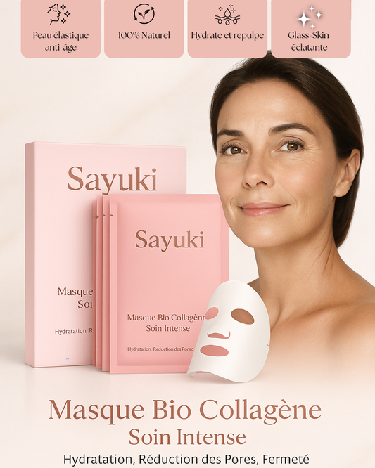Masque coréen au bio-collagène marin hydratation intense Sayuki
