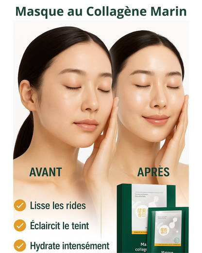 Résultats avant-après masque gel collagène
