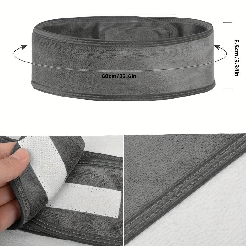 Bandeau Cosmétique Ajustable - Soin Visage, Yoga et Spa - Sayuki