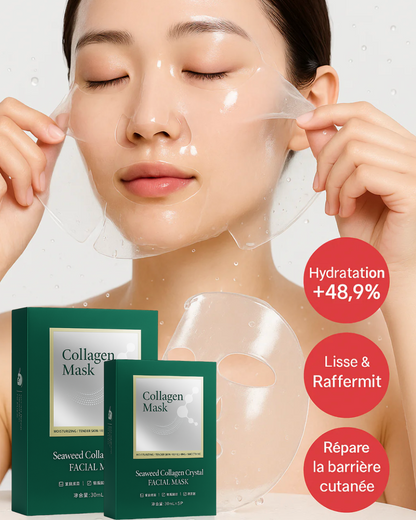 Masques Gel Collagène & Algues – Hydratation Profonde & Éclat Instantané