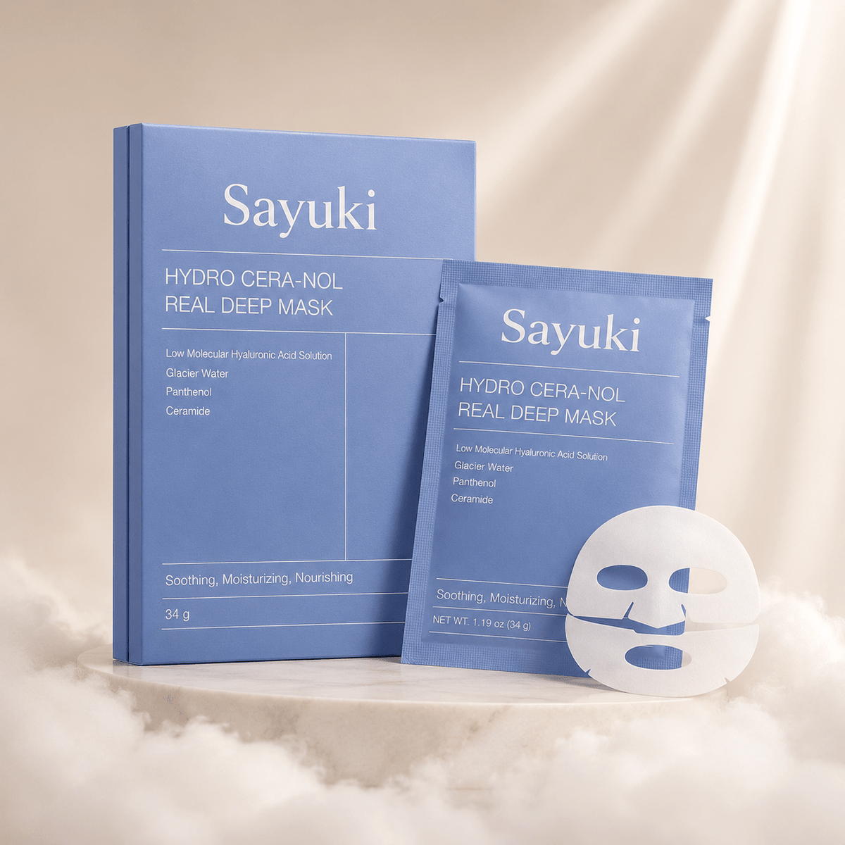 Masque Acide Hyaluronique - Hydrate, Repulpe & Apaise - Sayuki
