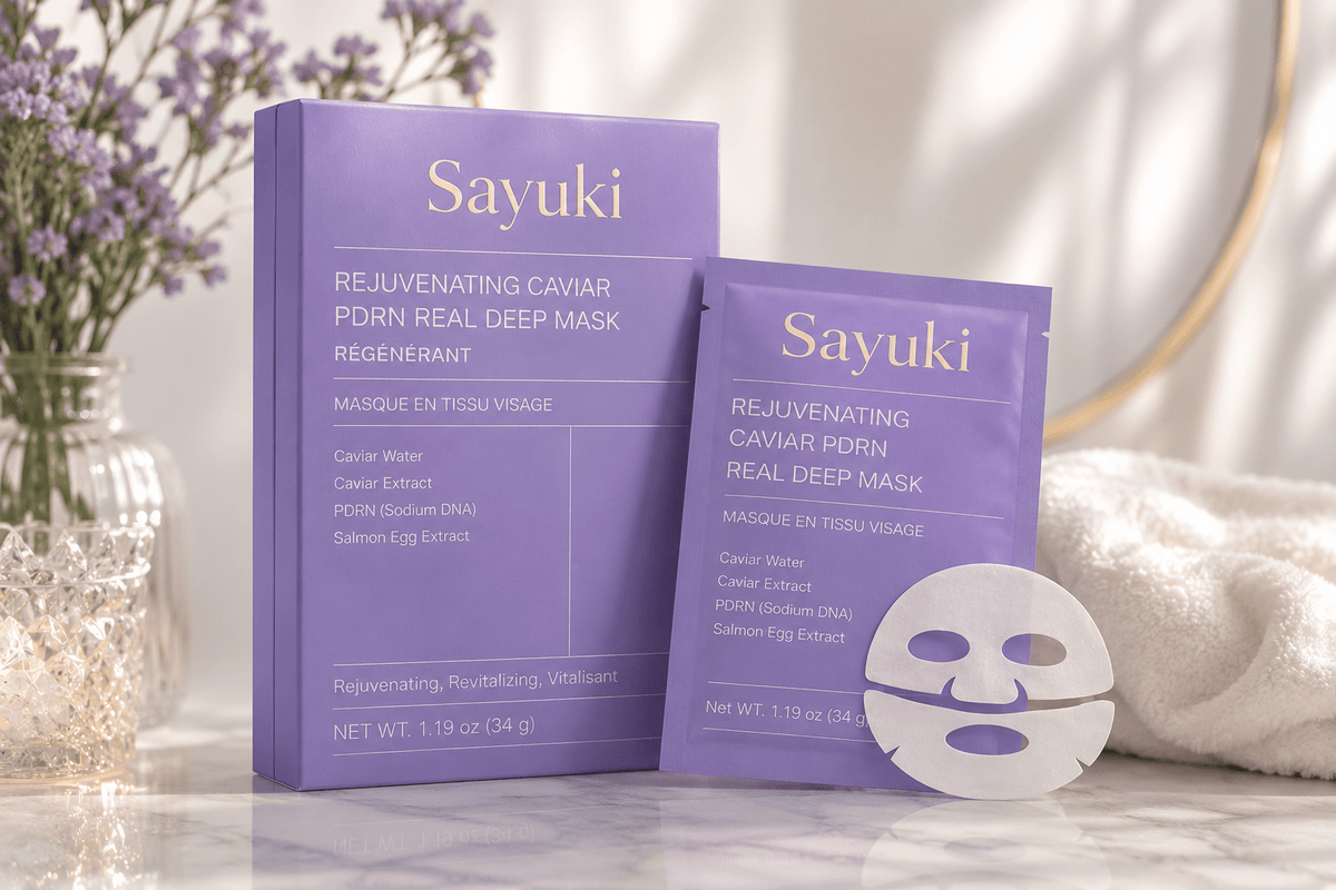 Masque Caviar PDRN - Régénère, Raffermit & Réduit les Rides - Sayuki