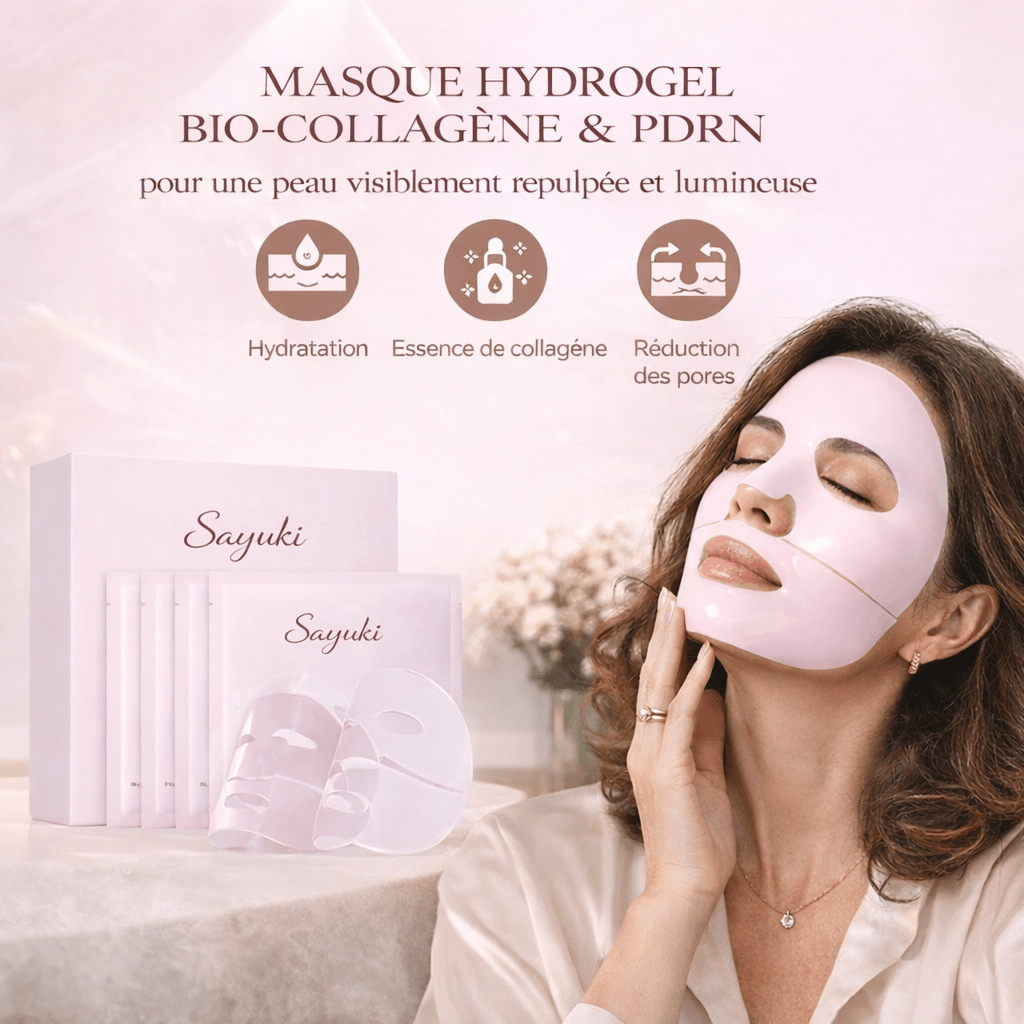 Masque Gel Collagène PDRN Rose - Hydratation & Éclat - Sayuki