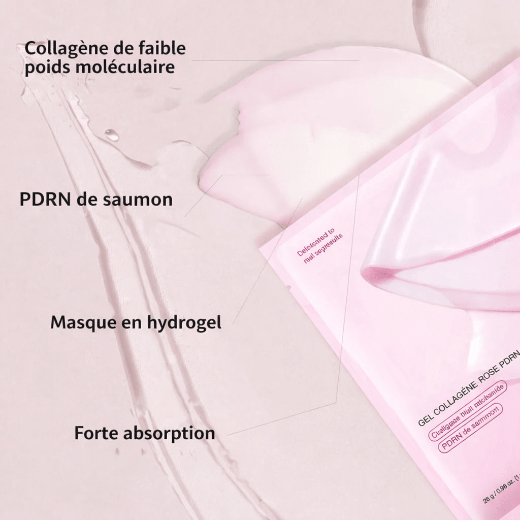 Masque Gel Collagène PDRN Rose - Hydratation & Éclat - Sayuki