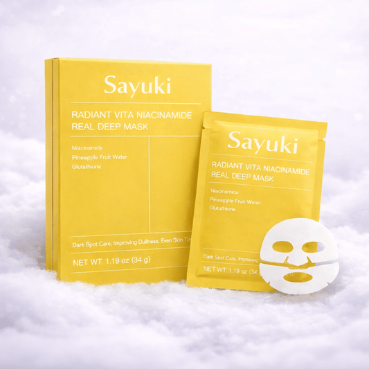 Masque Niacinamide - Unifie le Teint, Réduit les Taches & Illumine - Sayuki