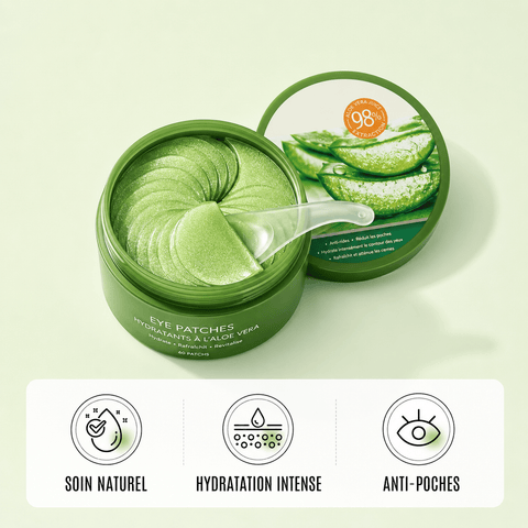Masque Yeux Aloe-Vera et Bio-Collagène - 60pces