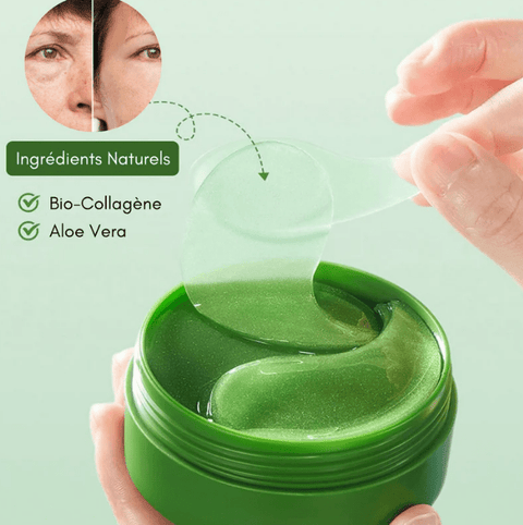 Patchs yeux aloe vera et bio-collagène Sayuki, soin anti-cernes et anti-poches
