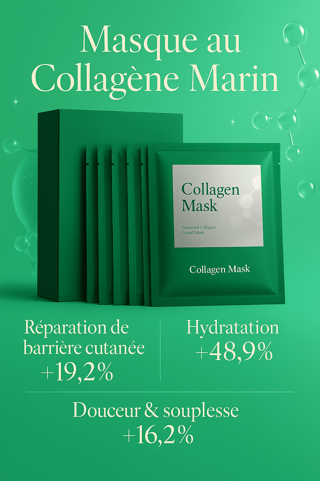 Masques Gel Collagène Marin & Algues - Sayuki