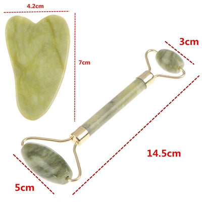 Rouleau de Jade Naturel - Massage Facial et Gua Sha - Sayuki