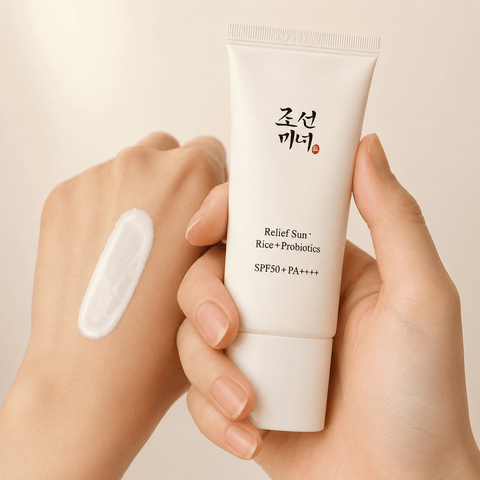 Crème solaire coréenne SPF50+++ au riz et probiotiques Sayuki, protection visage et corps